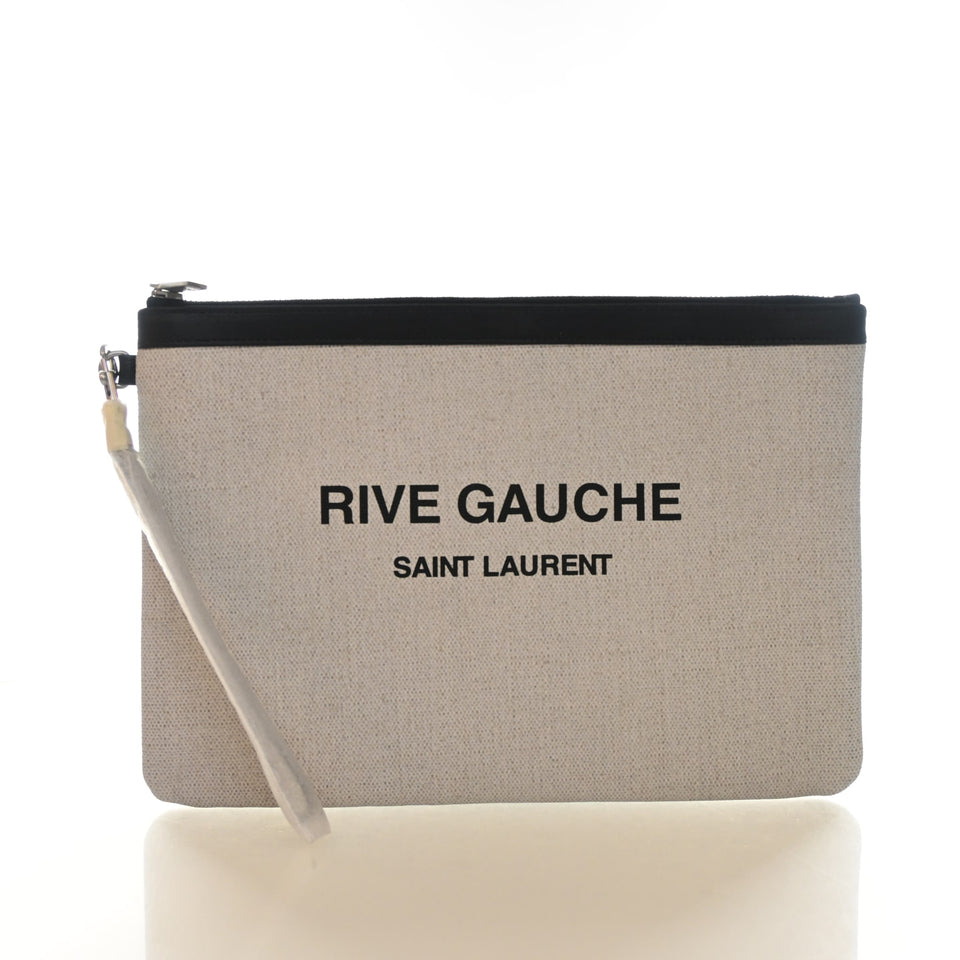 Saint Laurent Mixed Fibers River Gauche Zip Pouch