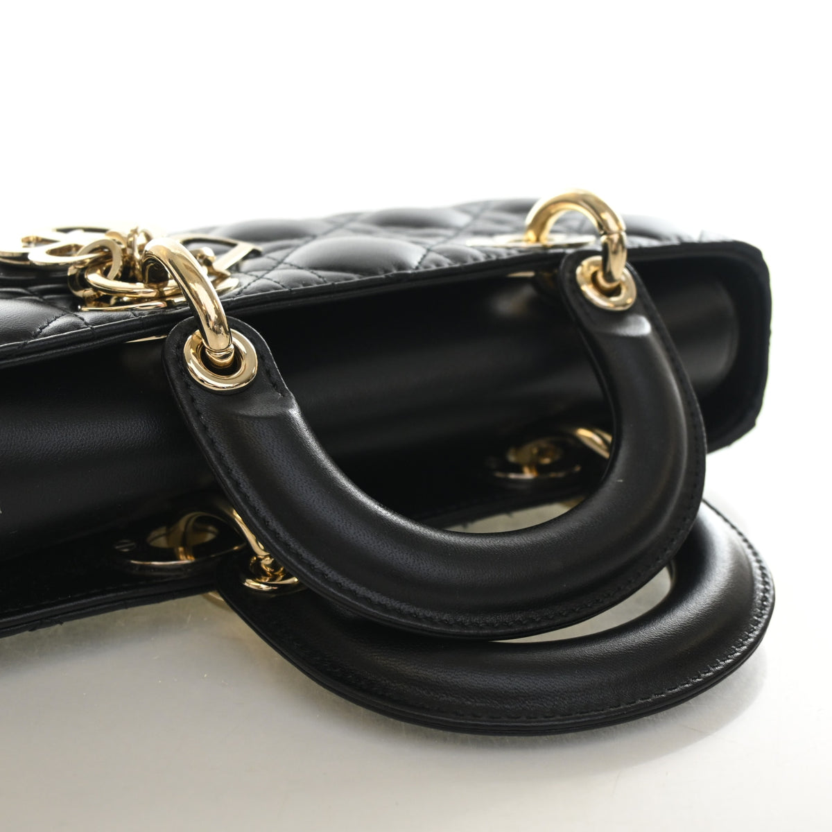 Pre-Owned Christian Dior Small Lambskin Lady D-joy, side profile