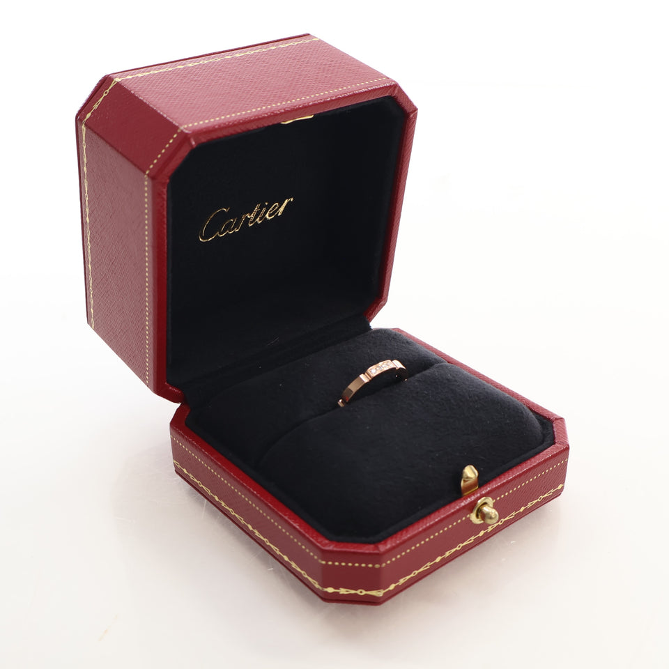 Cartier Diamonds Small Model 4 Diamond Maillon Panthere Wedding Ring Sz 51
