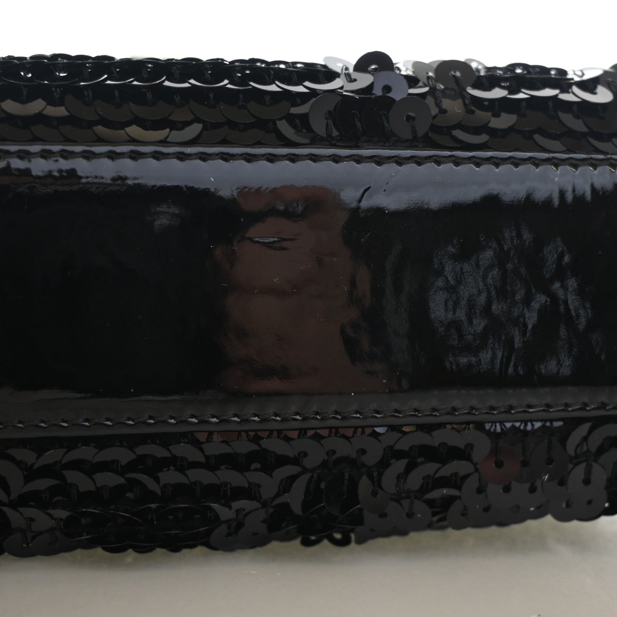 Pre-Owned Chanel Flap Bag 224 Sequin Reissue 2.55, base and feet view, photo 13 of 13