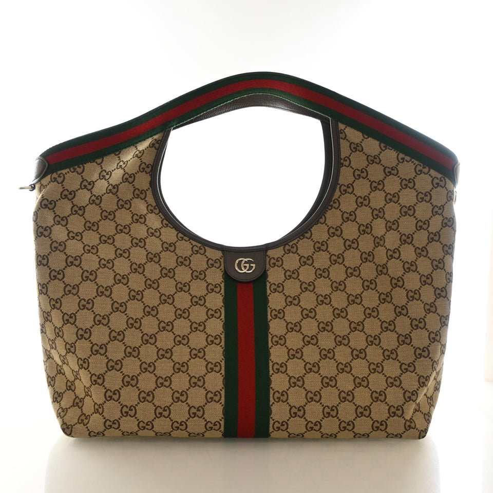 Gucci Large GG Canvas Giglio Tote