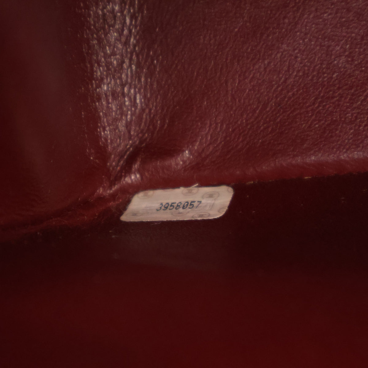 Vintage Chanel Flap Bag Maxi Lambskin Classic Single, interior label and date code