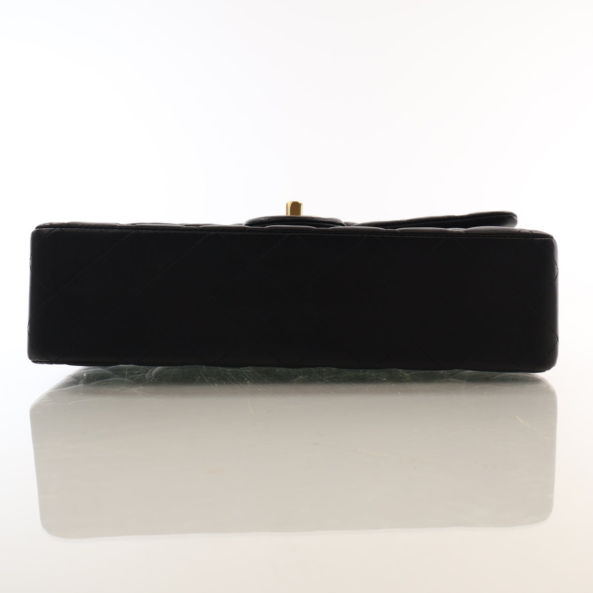 Pre-Owned Chanel Classic Double Flap Medium Lambskin Bag, base view, photo 9 of 16
