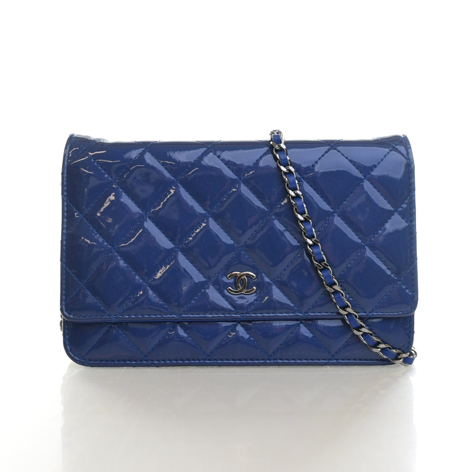 Chanel Patent Classic Wallet On Chain (WOC)
