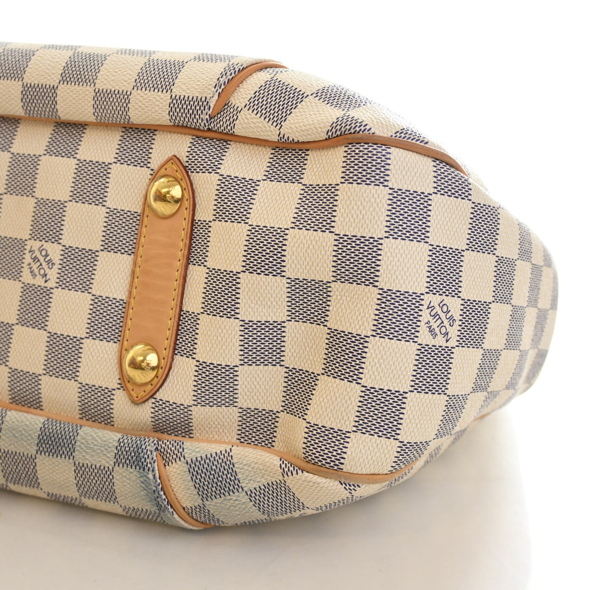 Vintage Louis Vuitton PM Damier Azur Galliera, corner detail