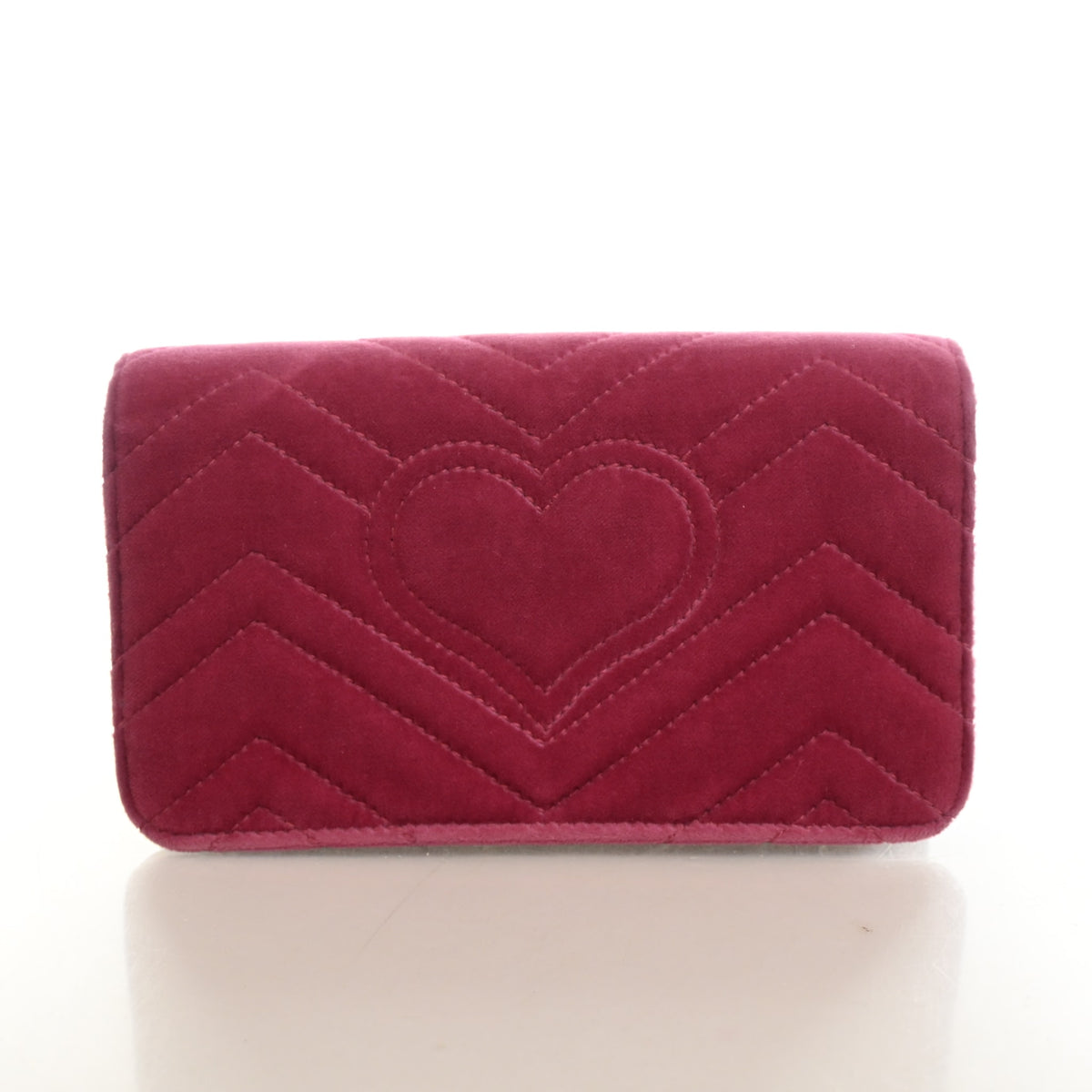 Pre-Owned Gucci Shoulder Bag Mini Velvet GG Matelasse, front view, photo 10 of 17