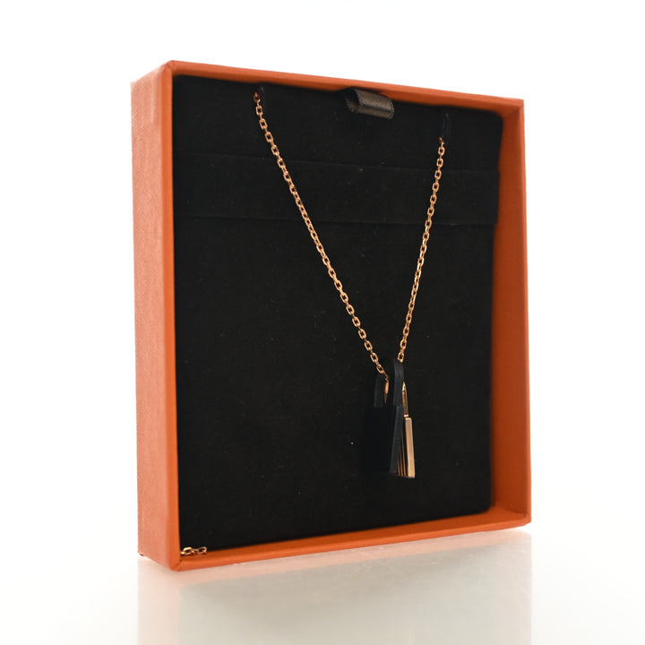 Hermes Noir Swift O'Kelly Pendant