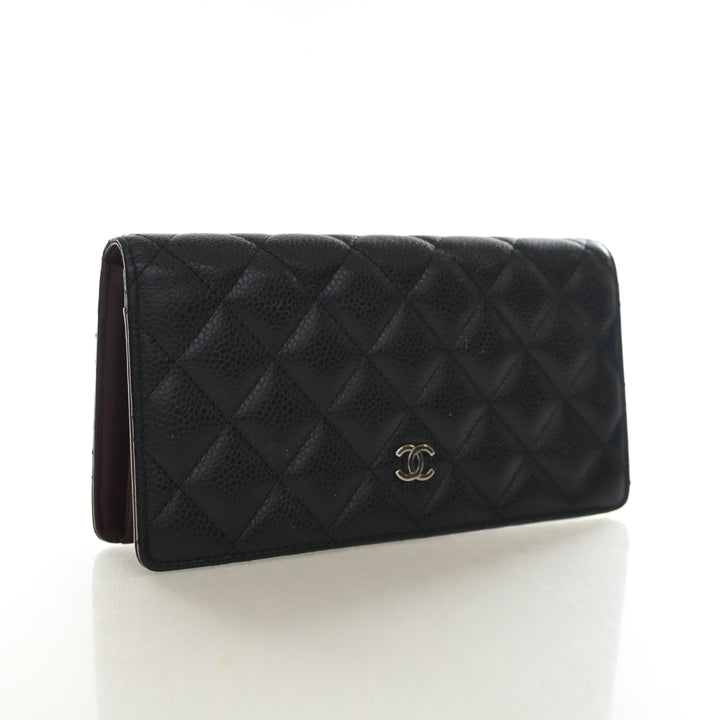 Chanel Caviar Classic Long Bi Fold Wallet