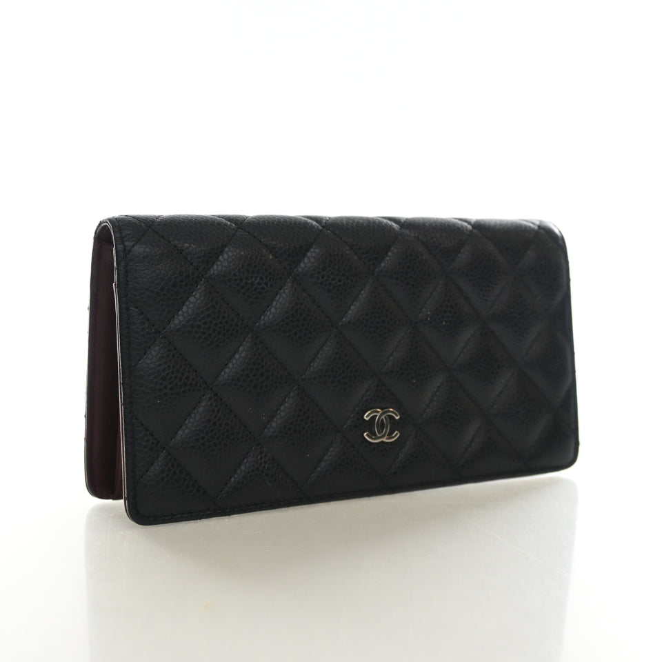 Chanel Caviar Classic Long Bi Fold Wallet