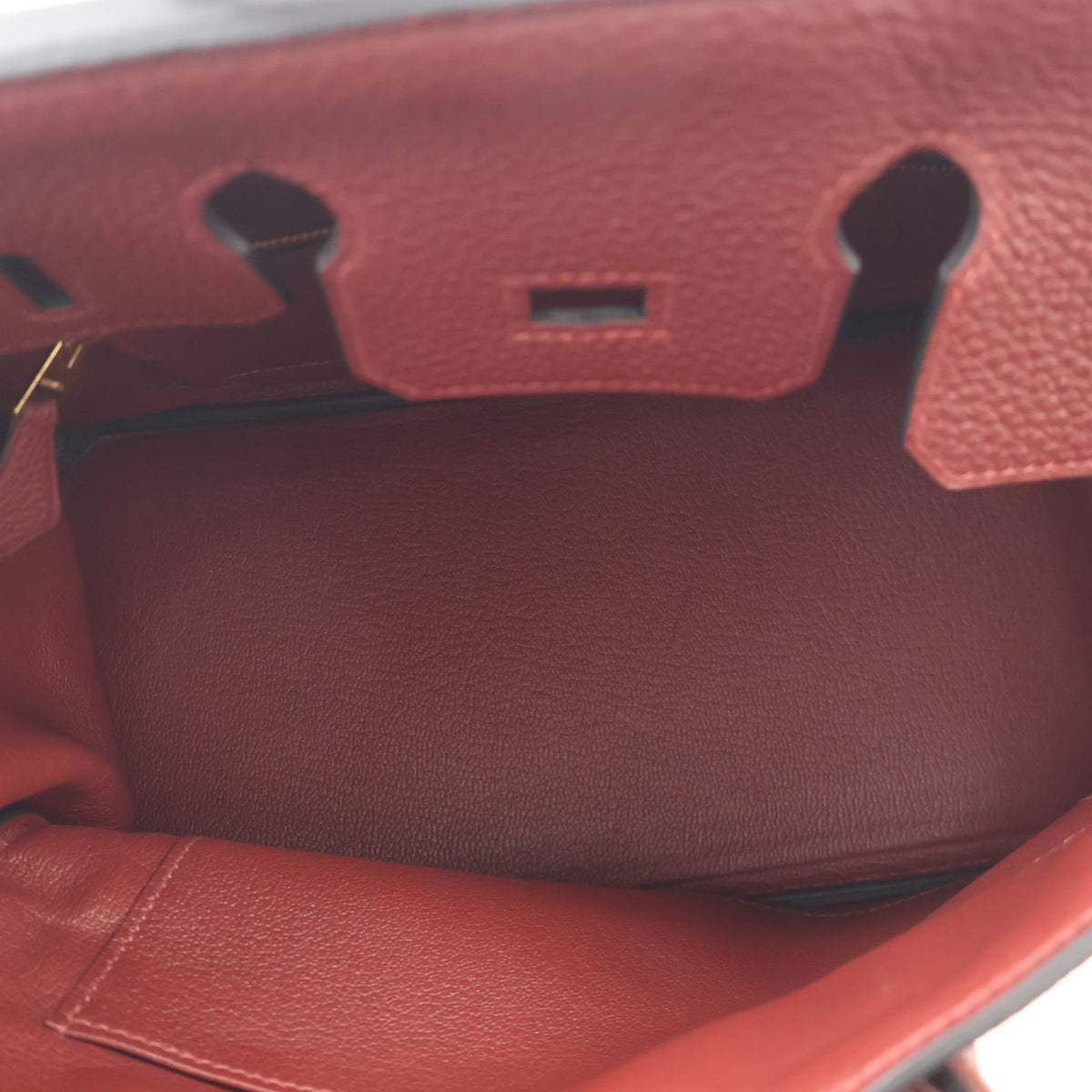 Pre-Owned Hermès Birkin 25 Bordeaux Togo Leather, open interior