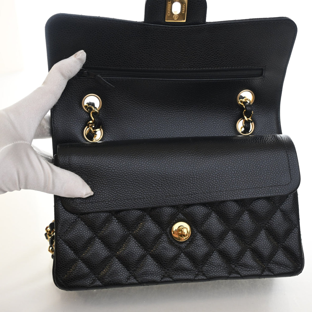 Chanel Small Caviar Classic Double Flap Bag, photo 12 of 17