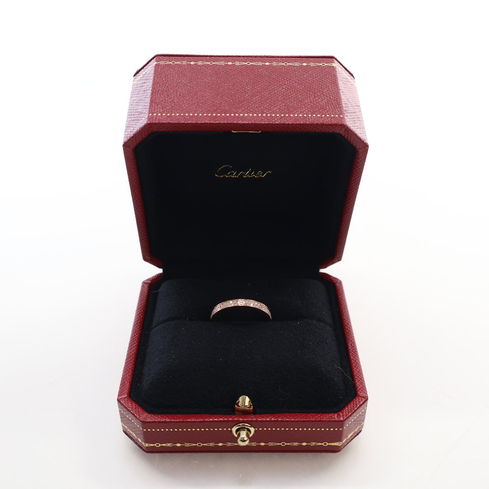 Cartier Diamonds Mini Model Love Ring Sz 55