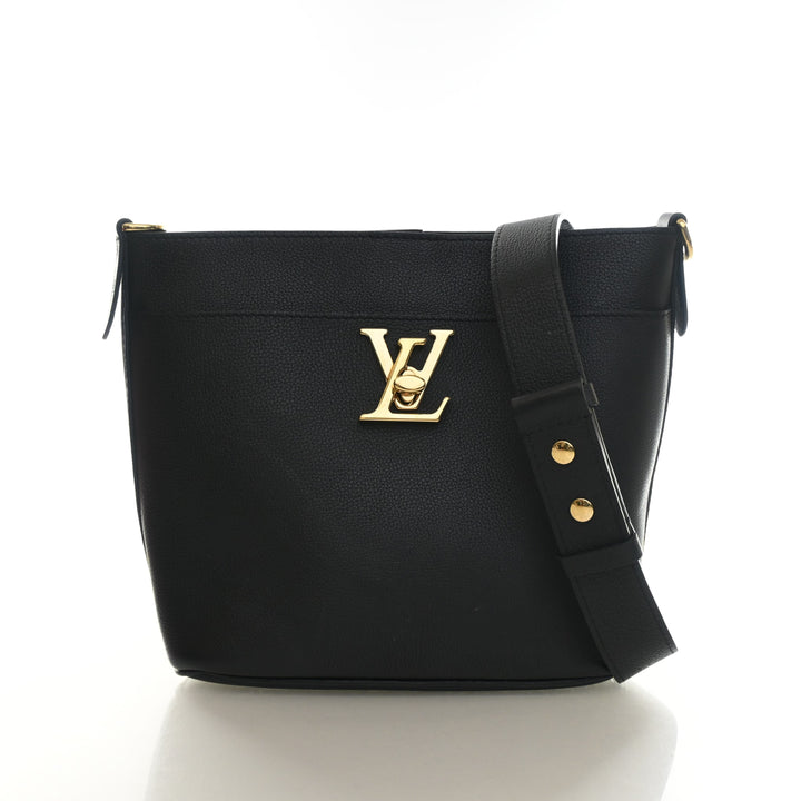 Louis Vuitton Calfskin Lock And Walk Bucket Bag
