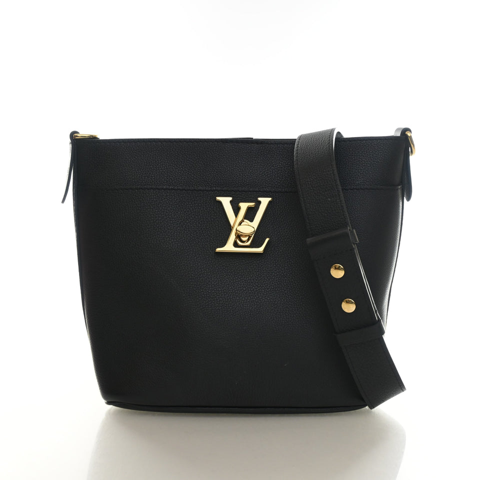 Louis Vuitton Calfskin Lock And Walk Bucket Bag