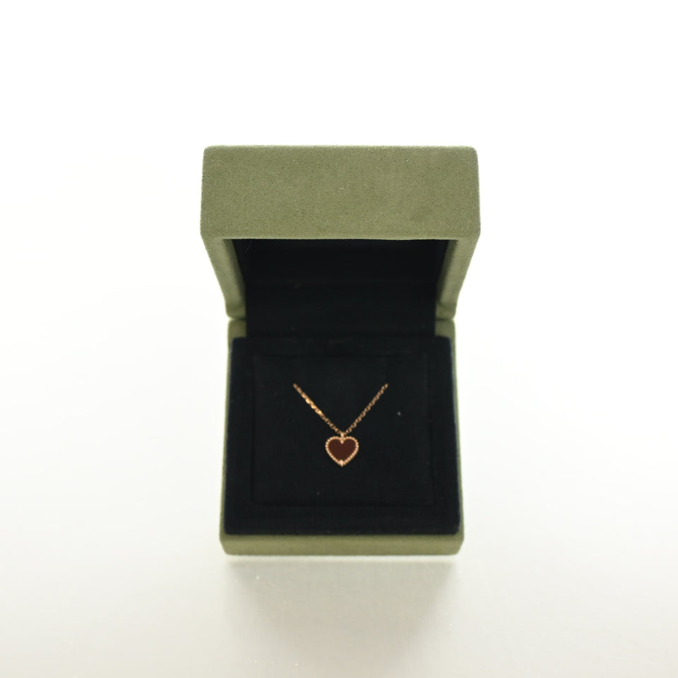 Van Cleef and Arpels Carnelian Sweet Hearts Pendant Necklace
