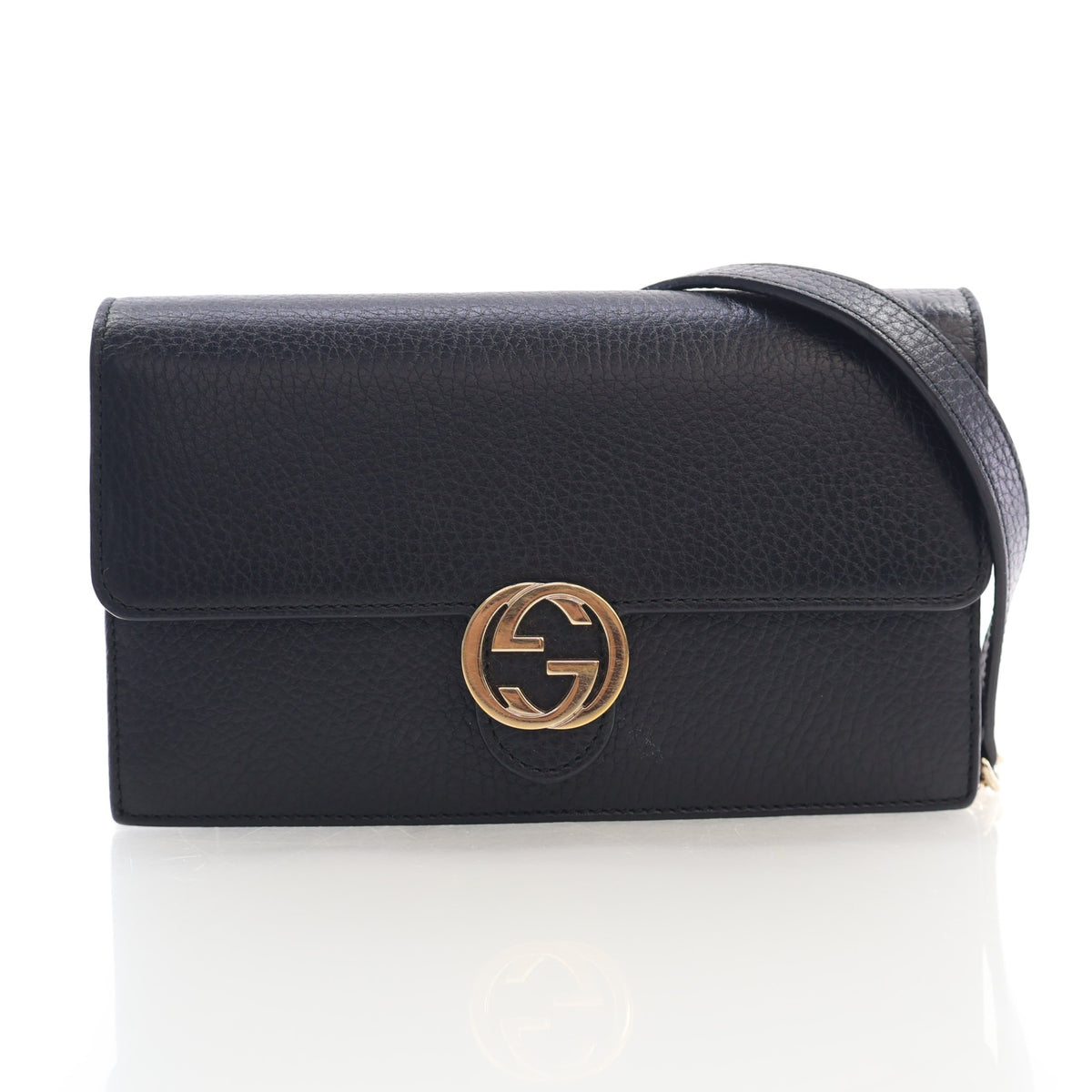 Gucci Calfskin Interlocking G Wallet on Chain, photo 1 of 16