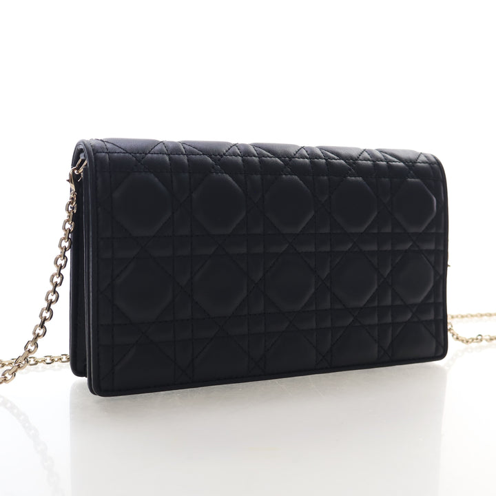 Christian Dior Lambskin Lady Dior Pouch