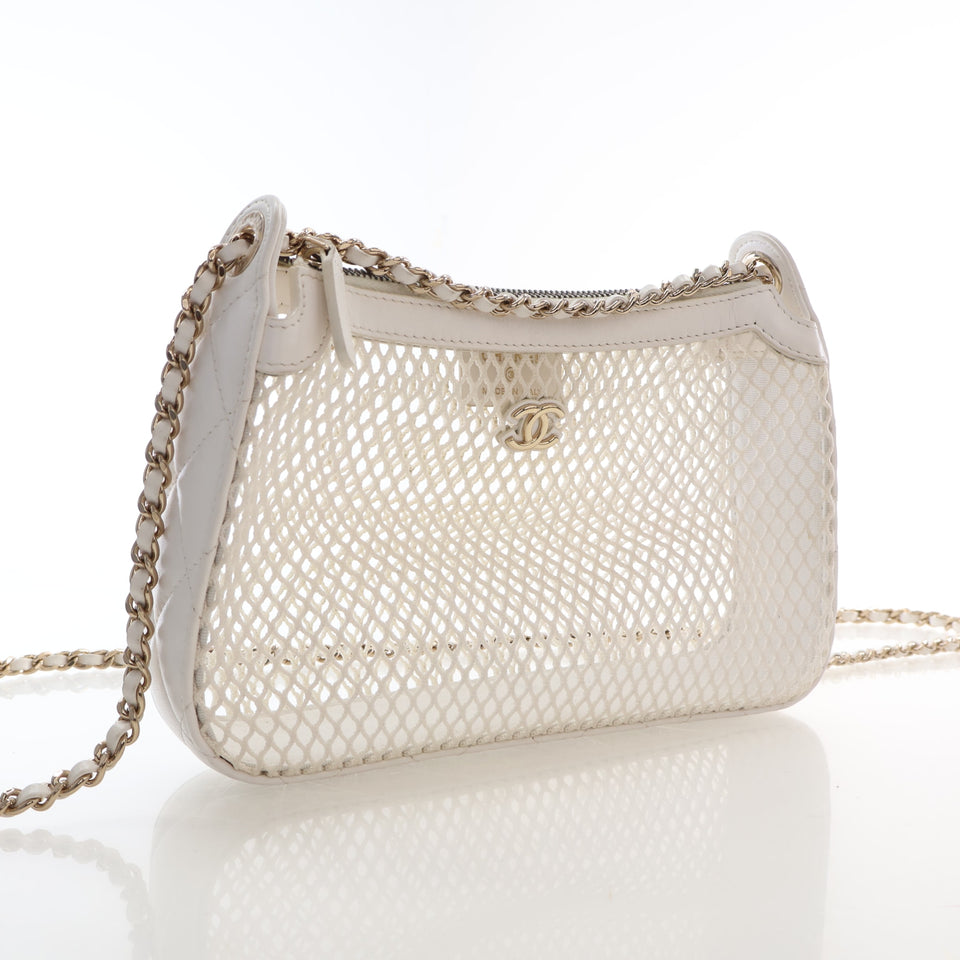Chanel Lambskin Mesh Pouch Bag