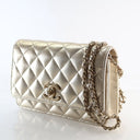 Chanel Calfskin Metallic CC...