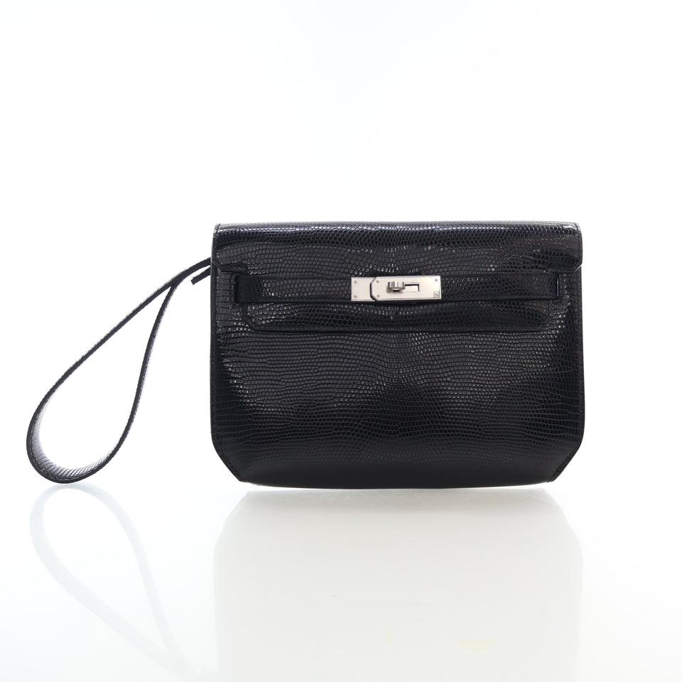 Hermes Noir Veranus Niloticus Lizard Kelly Depeches 25