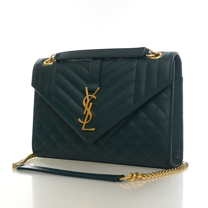 Saint Laurent Medium Calfskin Envelope Flap Bag