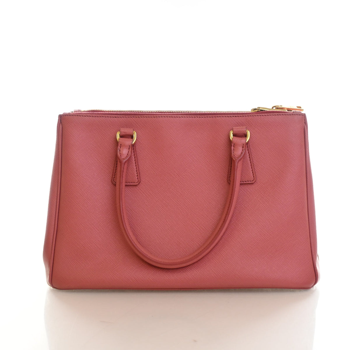 Pre-Owned Prada Galleria Medium Saffiano Double Zip Tote, back view