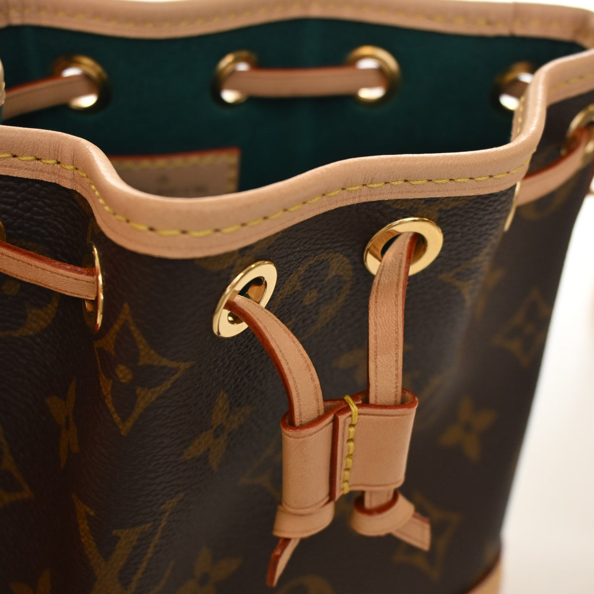 Pre-Owned Louis Vuitton Nano X Sun Yitian Monogram Animogram Noe, open interior with lining, photo 13 of 14