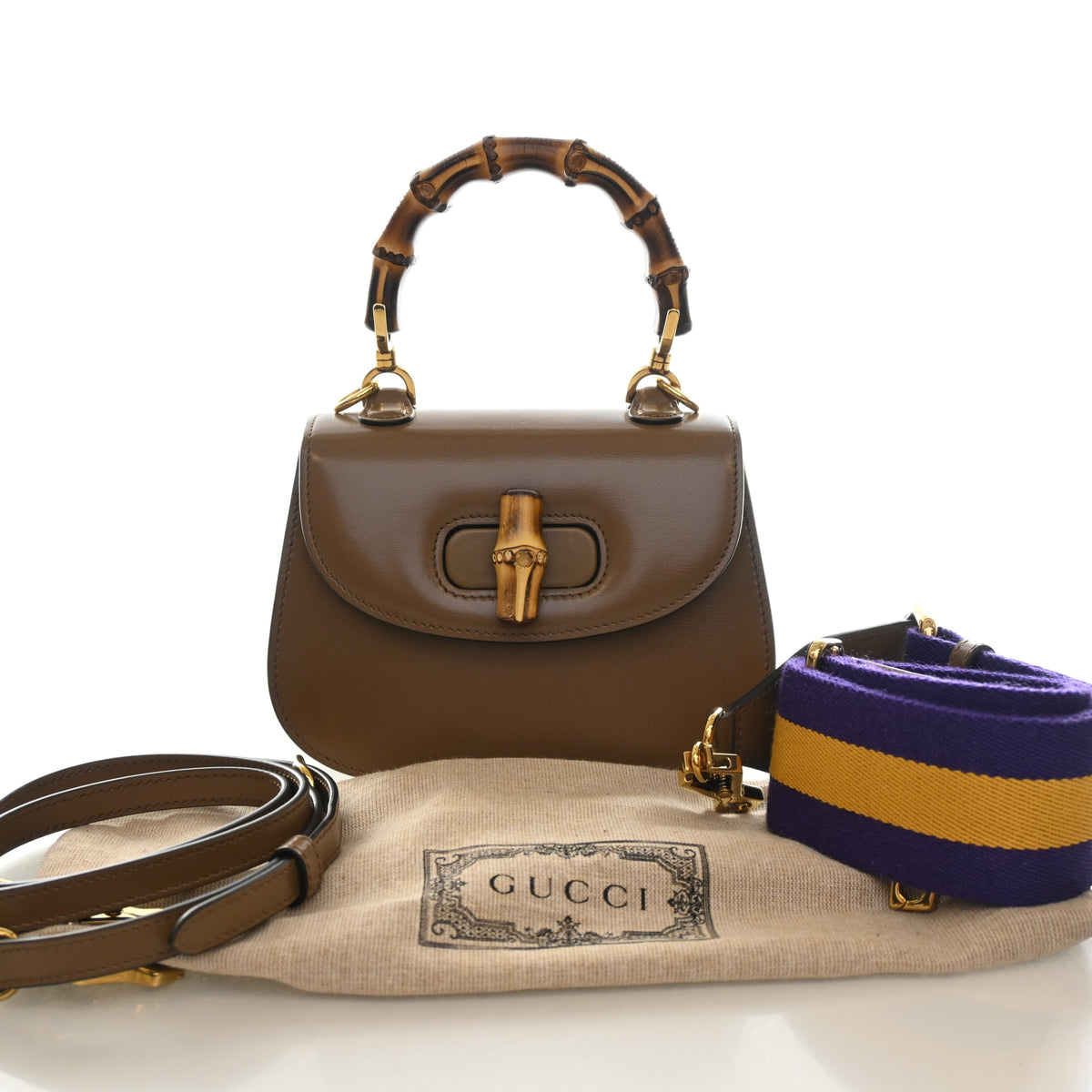 Gucci Mini Calfskin Bamboo 1947 Top Handle, photo 14 of 14