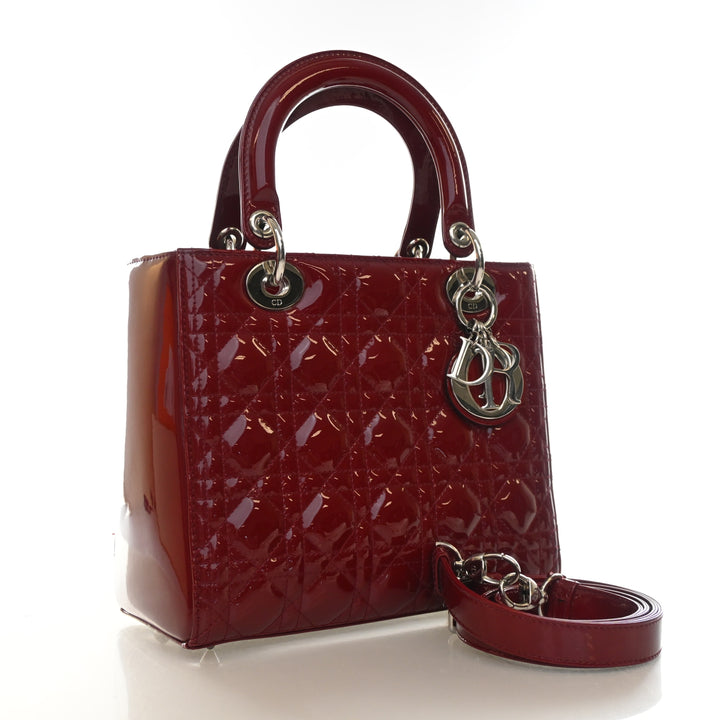 Christian Dior Medium Patent Lady Dior