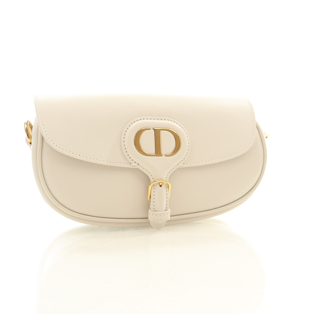Pre-Owned Christian Dior Flap Bag Calfskin Bobby East West, front view