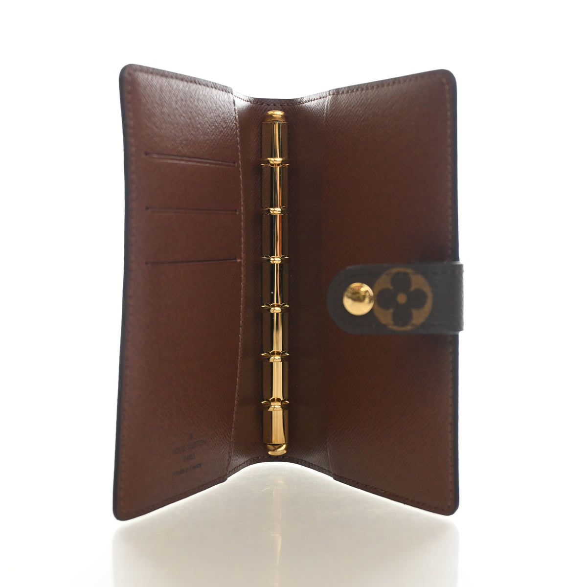 Pre-Owned Louis Vuitton PM Monogram Agenda Cover, open interior with lining