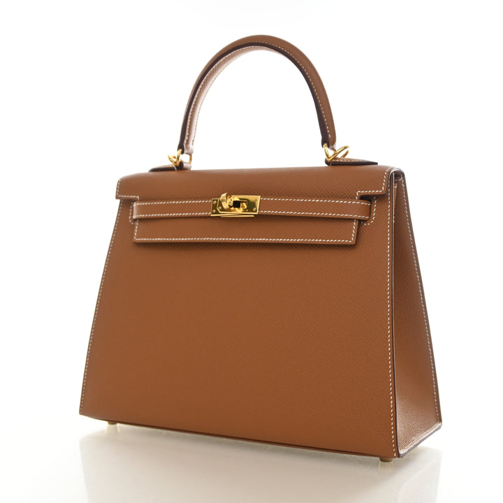 Hermes Gold Epsom Sellier Kelly 25