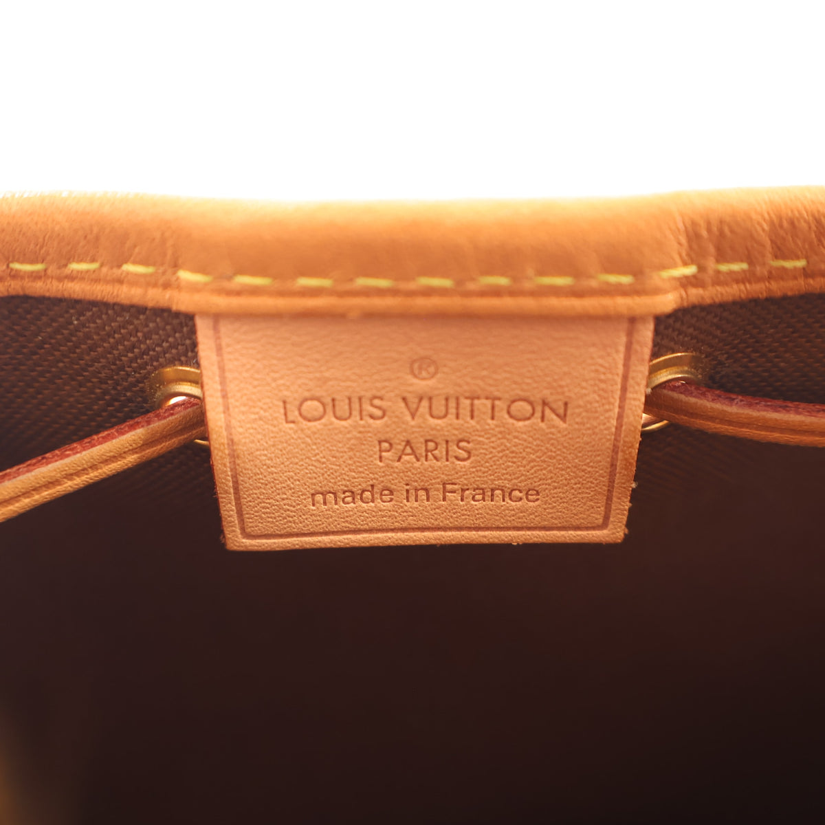 Pre-Owned Louis Vuitton Nano Monogram Noe, logo detail