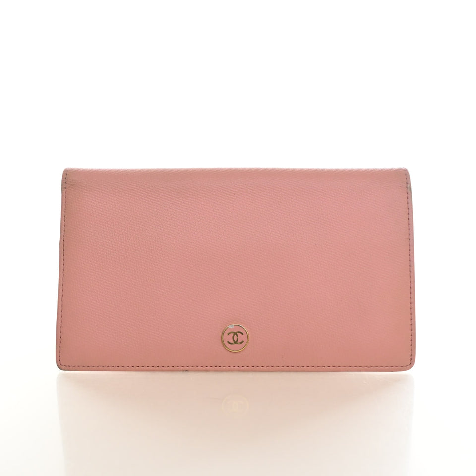 Chanel Vintage Calfskin CC Bi Fold Wallet