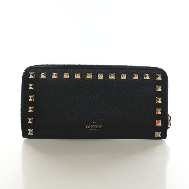 Valentino Calfskin Rockstud Long Wallet