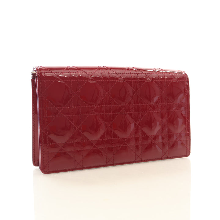 Christian Dior Patent Lady Dior Pouch with Chain
