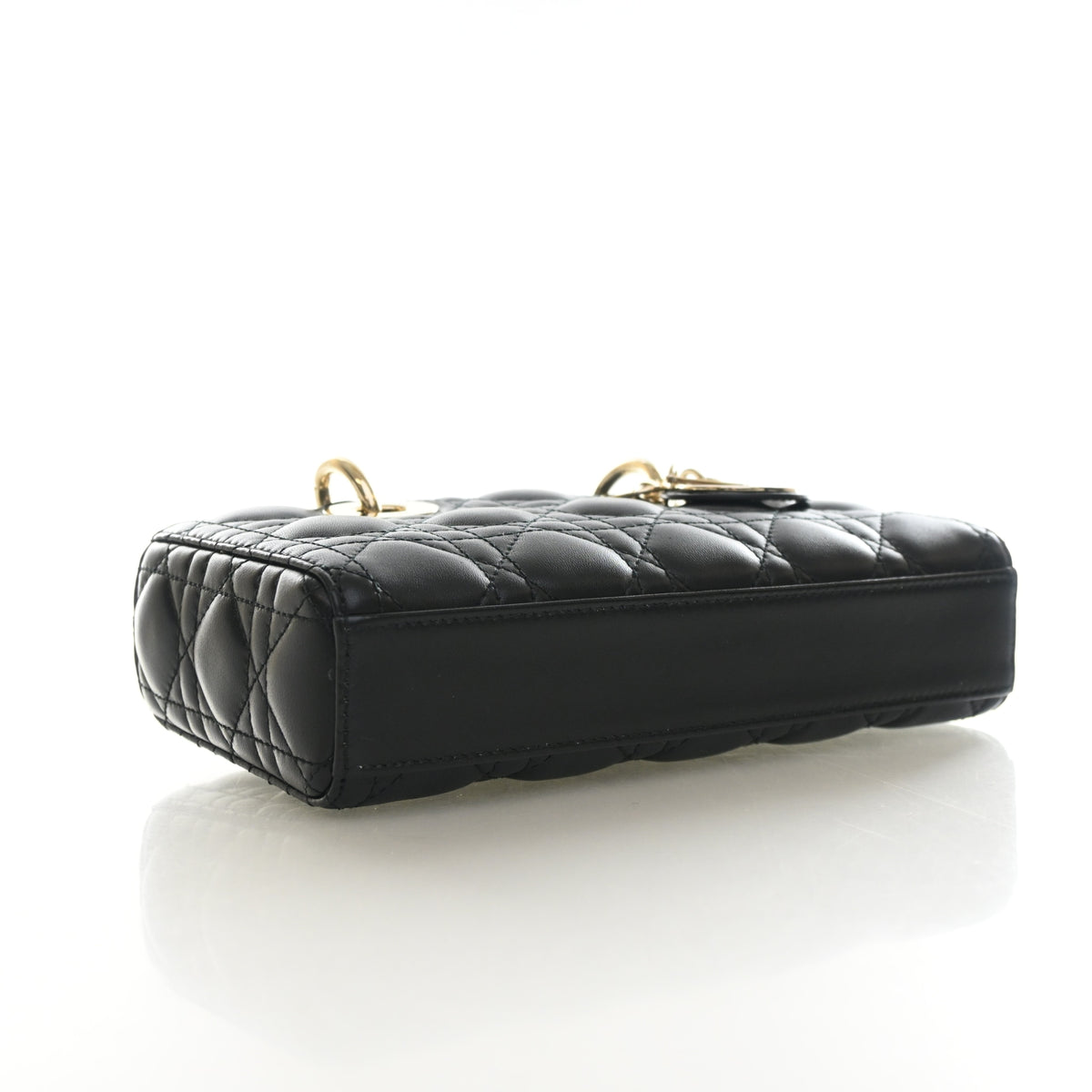 Pre-Owned Christian Dior Small Lambskin Lady D-joy, base and feet view