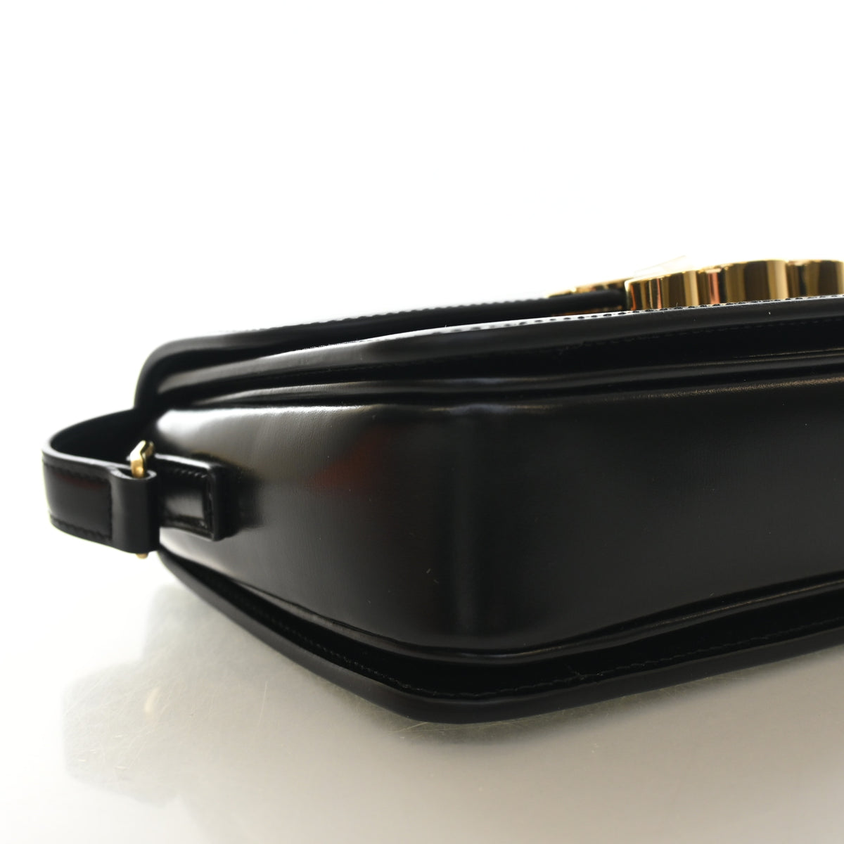 Pre-Owned Celine Flap Bag Teen Calfskin Triomphe, side profile, photo 6 of 12