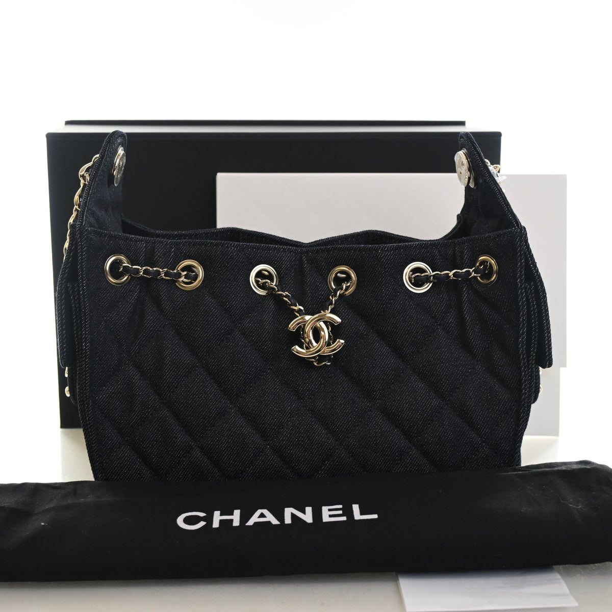 Pre-Owned Chanel Hobo Mini Denim 25, front view, photo 14 of 14
