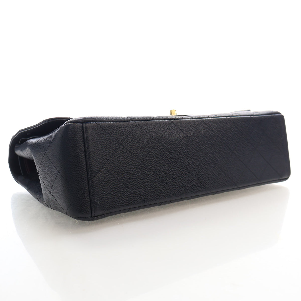 Pre-Owned Chanel Classic Double Flap Maxi Caviar Leather Bag, base view