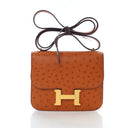 Hermes Gold Ostrich Constan...