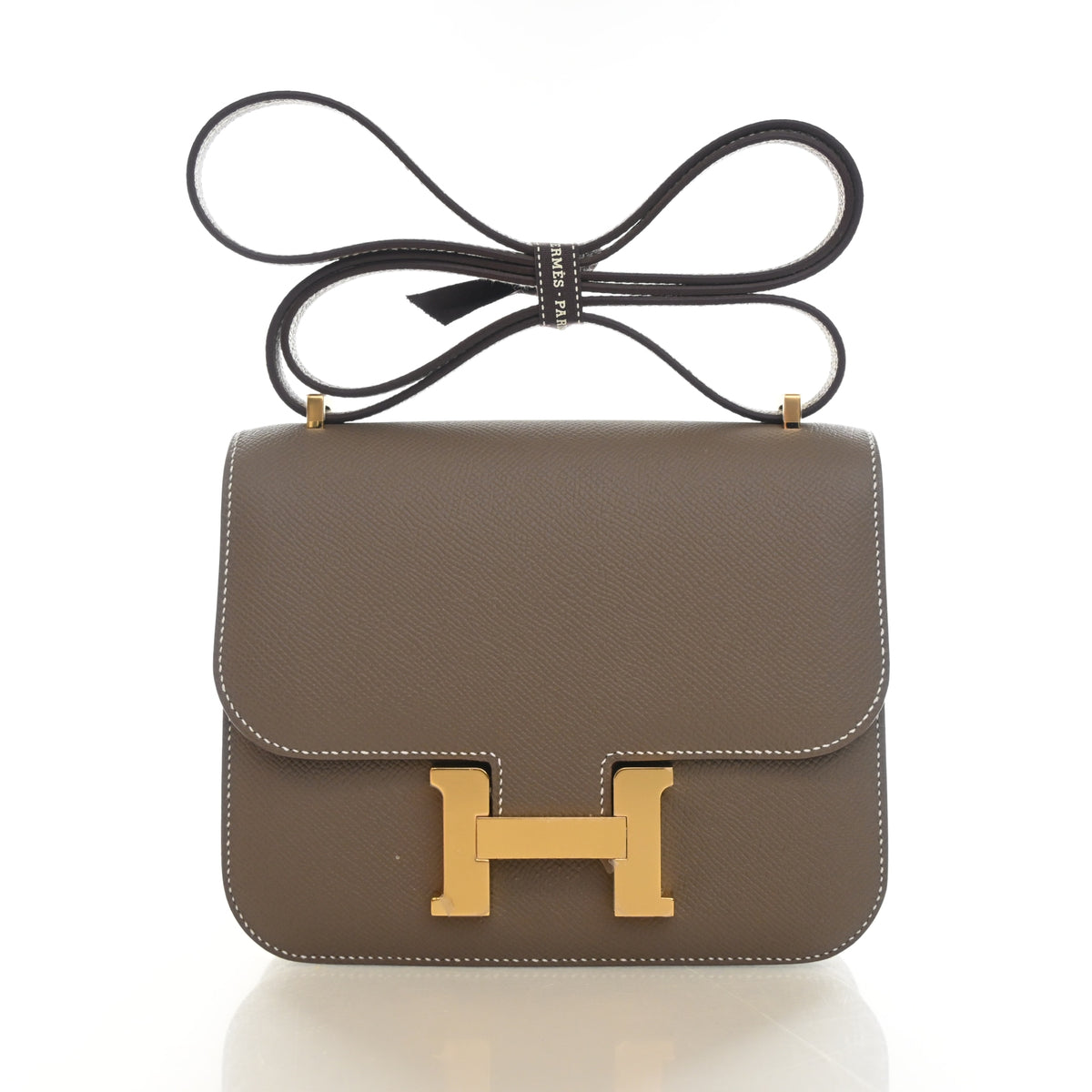 Pre-Owned Hermès Constance 18 Etoupe Epsom Leather, front view