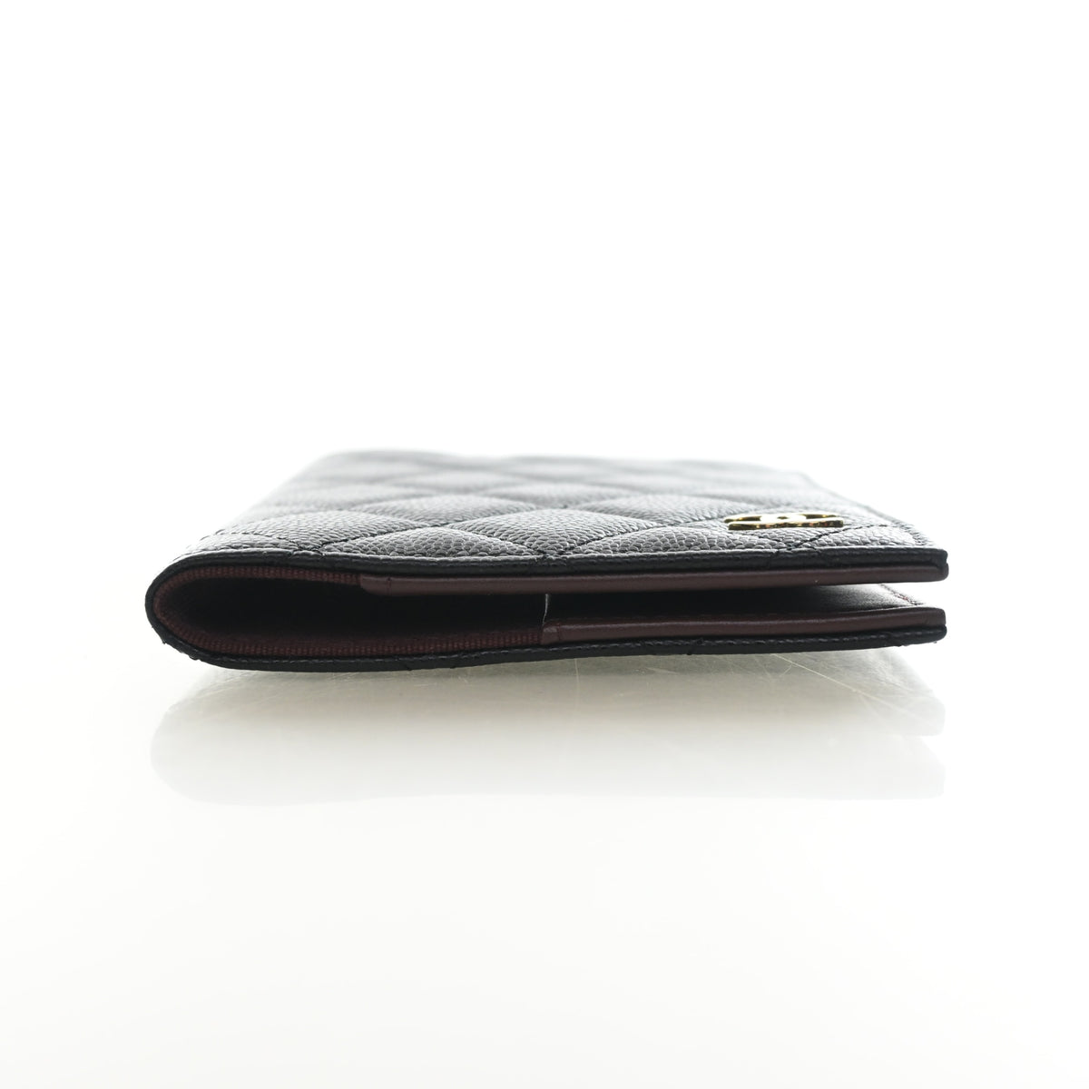 Pre-Owned Chanel Caviar Leather Classic Passport Holder, side profile, photo 8 of 11