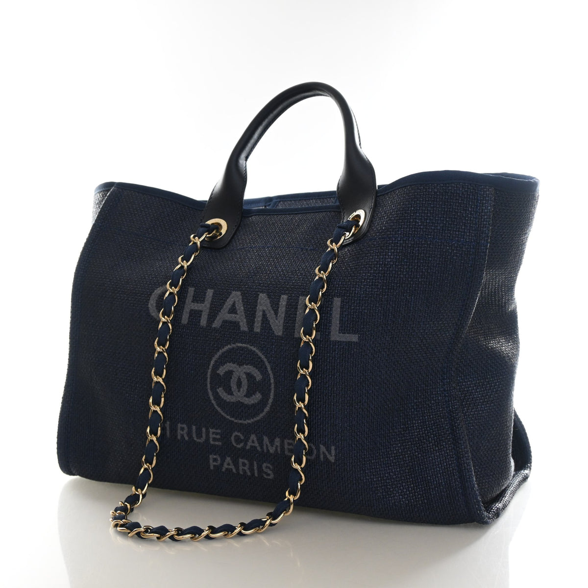 Pre-Owned Chanel Tote Medium Raffia Deauville, front view, photo 3 of 13