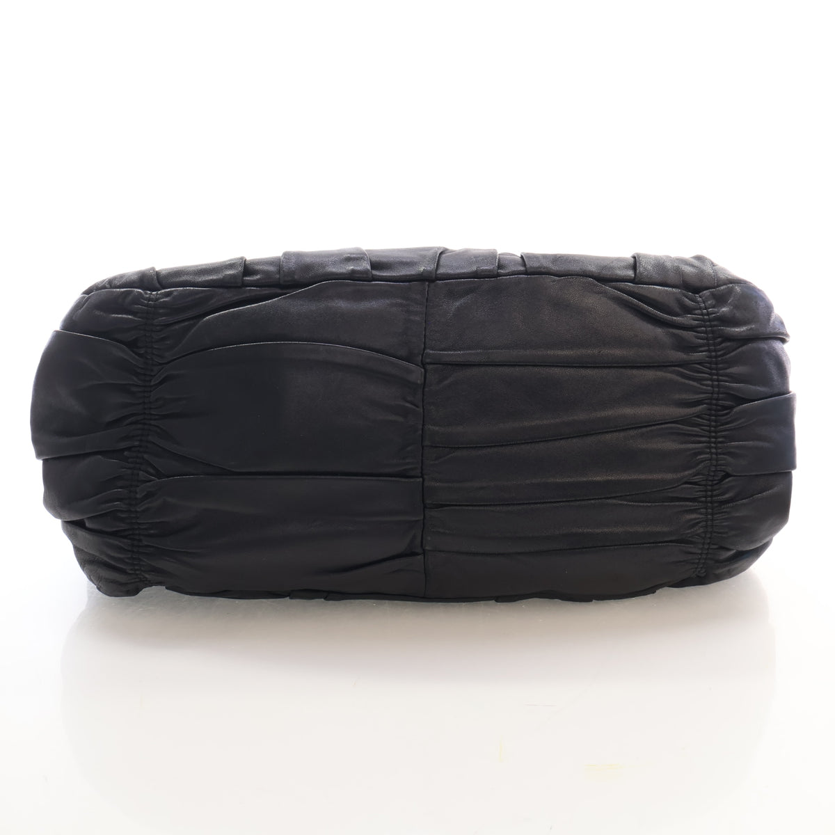 Pre-Owned Prada Shoulder Bag Medium Nappa Leather Gaufre, base and feet view, photo 11 of 19