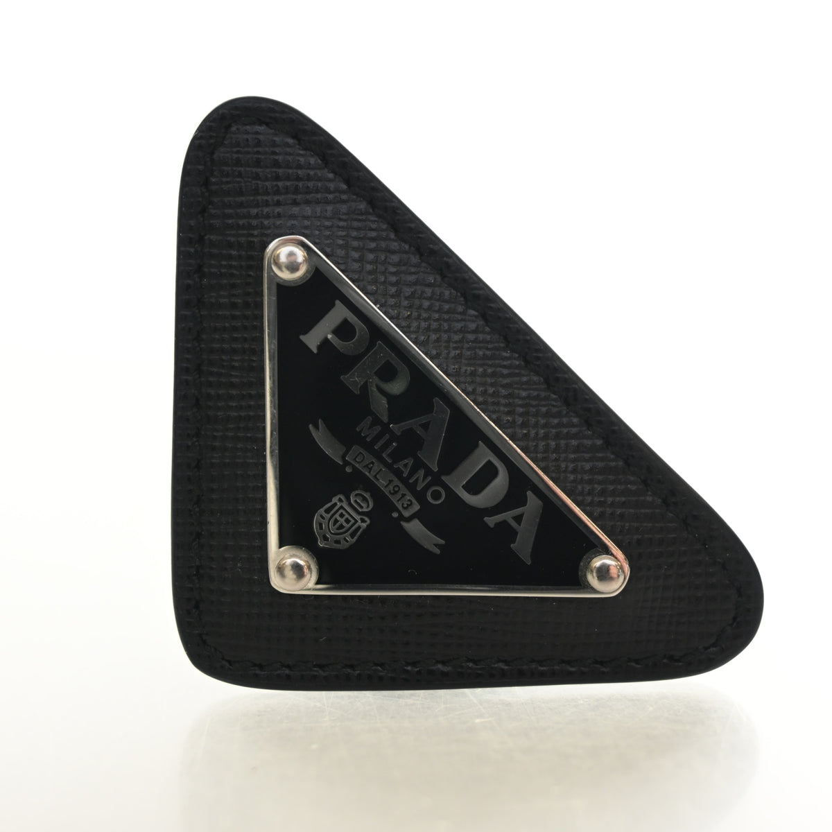 Prada Saffiano Triangle Logo Brooch, photo 2 of 5