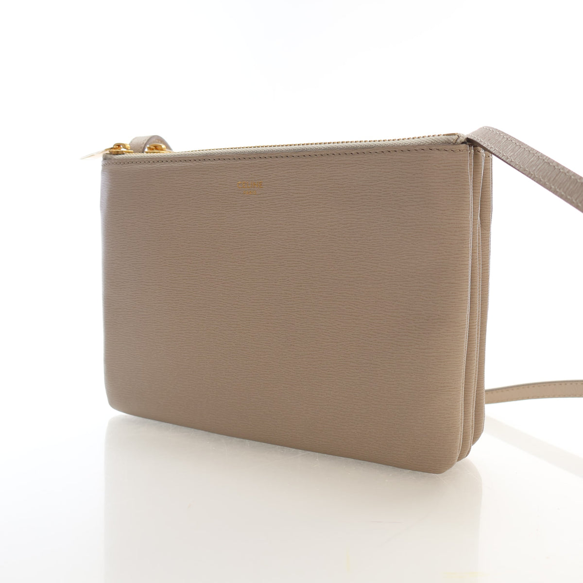 Pre-Owned Celine Small Calfskin Trio Crossbody, side profile