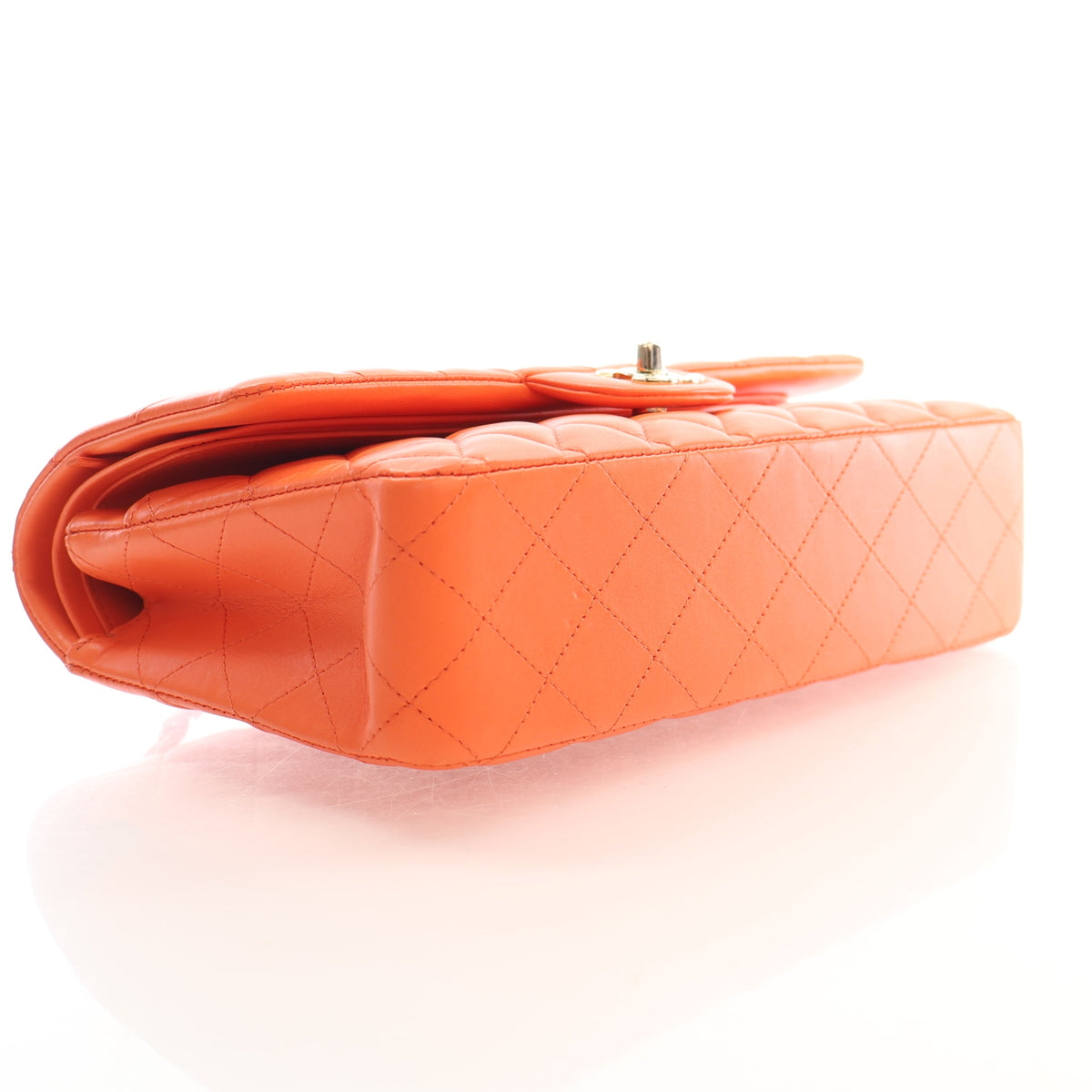 Pre-Owned Chanel Classic Double Flap Medium Lambskin Bag, base view, photo 6 of 16
