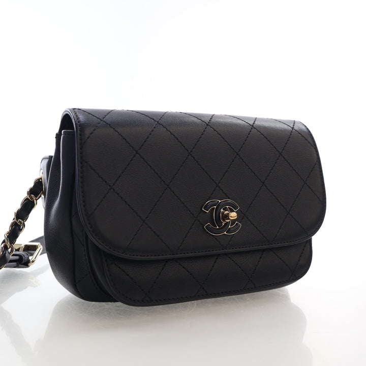 Chanel Small Lambskin Quilted Waist Bag
