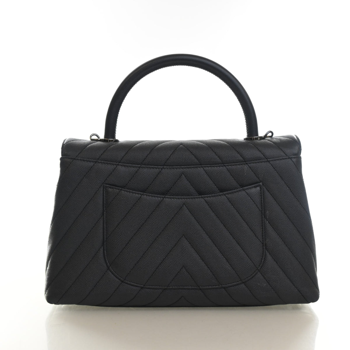 Pre-Owned Chanel Coco Handle Medium Caviar Leather Bag, front view, photo 12 of 17